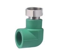 Codo PPR con tuerca loca rosca hembra 1' - Ø32 mm | Ideal para uniones desmontables en ángulo | Resistente, estanco y fácil de instalar por termofusión | QUICK PLOMBERIE