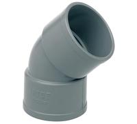 Codo PVC 45 H-H Grados para Tubería - Curva de PVC Presión Agua Potable y Desague - Interior/Exterior - Tuberías 32mm a 250mm - Conexión Sólida y Resistente - Varios Diámetros (110 mm)