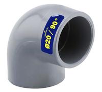 Codo PVC U con Ángulo de 90° Ø 20 mm Se Utiliza para Unir Dos Tubos con Cola - MADE IN SPAIN - Garantía de 10 Años - MONTERAL