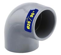 Codo PVC U con Ángulo de 90° Ø 25 mm Se Utiliza para Unir Dos Tubos con Cola - Garantía de 10 Años - MONTERAL