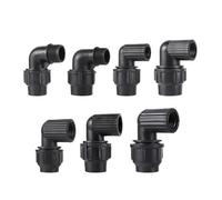 Codo reductor de 90 grados for conexión agua, rosca hembra/macho 1/2", 3/4" y 1" a 20/25/32 mm, for tubería PE negra tubo PVC(naranja)