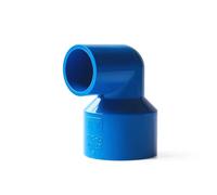 Codo Reductor De PVC De 90 Grados (25-110 Mm) - 1 Pieza, Blanco/gris/azul, Conector De Tubería De Presión For Jardín, Acuario, Fontanería Y Bricolaje(Blue,50x40mm)
