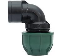 Codo Rosca Hembra PP, Polipropileno de 63 mm x 2", para Instalaciones de Agua y Sistemas de Riego, Presión Máxima de10 Bares