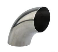 Codo sanitario soldado de 90 grados de acero inoxidable 304 pulido para uso en agua, aceite, vapor y medios corrosivos débiles