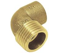 Codo soldar-macho latón ø12mm circuitos 3/8"