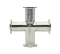 Codo/T/brida de cuatro vías de acero inoxidable 304 de ajuste rápido al vacío KF16 KF25 KF40 KF50(Four-way connection KF16)