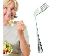 Codo Tenedor Cuchara,Utensilio de cuchara autoalimentable para comer en ángulo - Utensilio de alimentación para personas mayores para una cena cómoda y cómoda para adultos discapacitados y personas ma