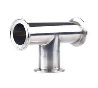 Codo tipo zanja, 1 Uds 19mm-108mm OD 304 virola sanitaria de acero inoxidable Conector en T 3 vías accesorio tubería,5 "-4" Tri abrazadera(108mm x Ferrule 119)