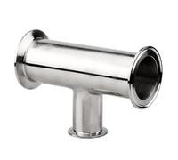 Codo tipo zanja, 1 Uds. Abrazadera reductora de acero inoxidable OD 19mm 25 32 38 45 51mm, virola sanitaria Conector en T 3 vías accesorio tubería,5 "-2" Tri abrazadera(38 * 25 Ferrule 50.5 * 50.5)