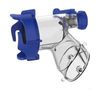 Codo transparente y azul para limpieza de tuberías de residuos de 45 grados construido de PP y PC para gestión de aguas residuales en bloqueos de campistas con compacto 17x11x21cm apto para varios