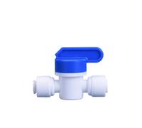 codo válvula de bola cierre empuje conector Kit de piezas del ósmosis inversa RO, válvulas bola rosca macho/hembra 1/4", 3/8", 1/2", conectores rápidos, accesorios retrolavado incluidos(2)
