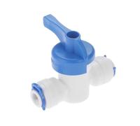 codo válvula de bola cierre empuje conector Manguera con conector de empuje OD 1/4 pulgadas, accesorios Control conexión rápida, válvula bola plástico for filtro agua ósmosis inversa