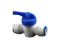 codo válvula de bola cierre empuje conector Manguera OD recta de agua RO, accesorios Control conexión rápida, válvula bola plástico, ósmosis inversa for acuario, 1/4 ", 3/8"(NO.3)