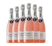 Codorníu Anna Rosé Brut Cava 75 cl Espumoso rosado (Caja de 6 Botellas de 75 cl)