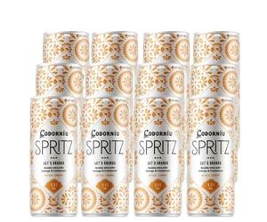 Codorníu Spritz Let'S Orange, Vino Espumoso con Sabor Naranja y Cardamomo, Caja 12 Latas de 25 cl