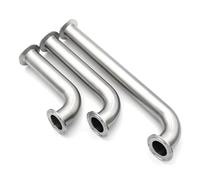 Codos, 1 Pieza De Acero Inoxidable 304, Codo De 90 Grados, Abrazadera Triple, Extensión Larga, 25, 38 Y 51 Mm, Accesorio For Tubería Sanitaria(OD51x64,L254mm)