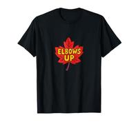Codos Arce Rojo Canadiense Hoja Ilustración Día de Canadá Camiseta