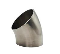 Codos soldados de acero inoxidable 304 de 19/25/32/38/45/51/57/63/76/89/102/108 mm, de 30/45/60/90 grados(45 degrees,51mm x 1.5mm)