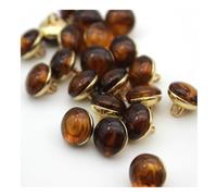 Codulu 10 botones de gemas vintage redondos para coser, botón de punto de camisa, botón de repuesto para bricolaje, accesorios de tela, manualidades, decorativos, color marrón