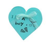 Codulu 50 PCS cajas regalo para dulces con corazón It s A boy,azul