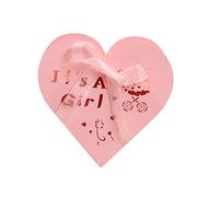 Codulu 50 PCS cajas regalo para dulces con corazón It s A Girl,rosa