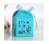 Codulu 50 PCS cajas regalo para dulces con It’s a Boy,azul