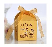 Codulu 50 PCS cajas regalo para dulces con It’s a Boy,dorado