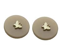 Codulu Botones de mariposa redondos para coser y tejer, botón de repuesto para manualidades, accesorios de tela, manualidades decorativas (2 unidades), 20 mm, color albaricoque