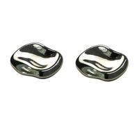 Codulu Botones de metal para coser o tejer, botón de repuesto para bricolaje, accesorios de tela, manualidades, decoración (2 unidades), 18 mm, color plateado