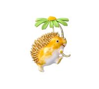 Codulu Broche de erizo esmaltado con margaritas para hombre, mujer, niño y niña, regalo, 3.8*2.5cm, Metal