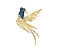 Codulu Broche de Golondrina con Diamantes de imitación: Broche de pájaro para Hombre, Mujer, niño y niña.