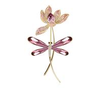 Codulu Broche de libélula de cristal creado para hombre, mujer, niño y niña