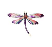 Codulu Broche de libélula de cristal esmaltado para hombre, mujer, niño y niña, regalo, 5.2*7.6cm, Metal