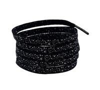Codulu Ink Dots - Cordones planos de repuesto para zapatillas deportivas, 8 cm de ancho, para zapatillas deportivas, botas y patinaje, 180 cm, negro/blanco, 180cm