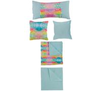 Codulu Juego de ropa de cama para muñecas, funda de edredón, accesorios de almohada para muñeca americana de 18 pulgadas, juego de 5 piezas