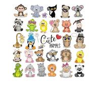 Codulu Parches de Transferencia de Calor de Animales Jirafa Rana ratón calcomanías de Transferencia de Calor Motivo aplicado para Bricolaje Camisetas Sombreros-L