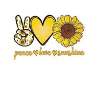 Codulu Parches termoadhesivos con diseño de Paz Amor Sol Transferencia de Calor calcomanías con Motivos aplicados para Hacer tú Mismo Sombreros Mochilas(L)