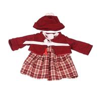 Codulu Ropa para muñecas Americanas de 18 Pulgadas: Trajes a Cuadros navideños Vestido Abrigo Sombrero Accesorios para muñecas de 43 a 46 cm muñecas bebé 3 Piezas/Juego B