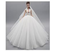 Codulu Vestido de muñeca para muñeca Americana de 11.5 Pulgadas Vestido de Novia de 30 cm con Velo Falda de Princesa Vestido de Noche Trajes para muñecas BJD de 1/6 Juguetes para niños 1 Pieza #I