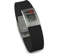 Codylife Flex - Pulsera Médica Código QR y Grabado Láser | Silicona Ajustable, Acero Inoxidable | Identificación de Emergencias y Alertas Sanitarias | Máxima Seguridad de Datos y Privacidad