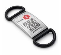 Codylife Slider - Identificador Médico QR | Se Adapta a Tu Reloj Actual | Grabado Láser Permanente | Compatible con Cualquier Correa | Sin Cuotas | Alerta SOS
