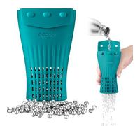 Coe - 1200 bolas limpiadoras con bolsa de almacenamiento de silicona verde, perlas de limpieza de acero inoxidable reutilizables, bolas limpiadoras para decantador, botellas, jarrones