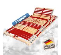 Coemo Ruby K - Juego de 2 somieres (7 zonas, 28 listones, cabecero, 90 x 200 cm)