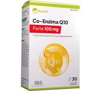 Coenzima Q10 100 mg - 100% Pura Fermentada Naturalmente - 30 Cápsulas - Alta potencia Antioxidante - Relafit