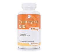 Coenzima Q10-100% VEGANO - ALTA DOSIS - 120 Cápsulas con 200mg de Coq10 cada una - MADE IN GERMANY