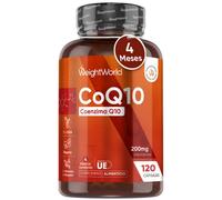 Coenzima Q10 200 mg 120 Cápsulas - Suplemento Vegano y Sin Gluten para 4 Meses de Suministro