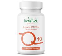 Coenzima Q10 200mg |120 cápsulas veganas de CoQ10 100% pura para 4 meses | Q10 fermentada naturalmente | Antioxidante, Energía, Corazón y Sistema Inmune | Co Q10 Protección Contra Radicales Libres