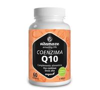 Coenzima Q10 200mg, Contiene Ubiquinona, CoQ10 Naturales Antioxidantes de la Mejor Biodisponibilidad, 60 Cápsulas Veganas de Q10 Coenzima, Calidad Alemana, sin Aditivos Innecesarios, Vitamaze®
