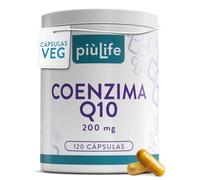 Coenzima Q10 200mg PiùLife, 120 Cápsulas Vegetales, 1 Al Día | 4 Meses De Suministro, Coq10 Procedente De Fermentación Vegetal Natural, En Forma De Ubiquinona, Sin Gluten Y Sin Lactosa