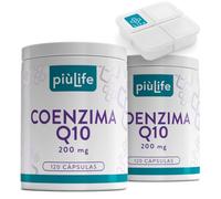 Coenzima Q10 200mg PiùLife, 240 Cápsulas, Q10 Coenzima De Ubiquinona, 100% Pura Fermentada Naturalmente, Coq10 Piel, Sistema Inmunitario, Energía Contra Radicales Libres